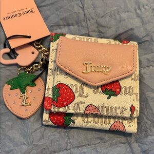 Juicy Couture Pink and Cream Strawberry Wallet